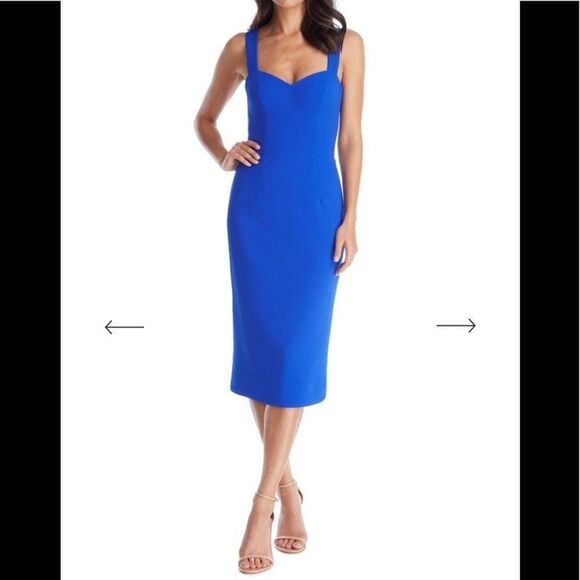 Dress the population Nicole electric blue dress new with partial tags - Picture 1 of 14